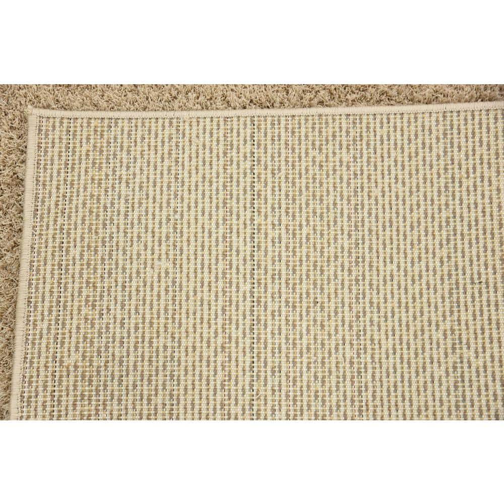 Serenity Soft Shag 4' x 6' Brown Synthetic Rug for Kids