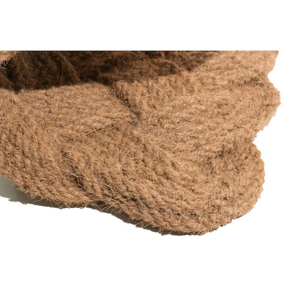 Brown 30 in. x 18 in. Coir Non-Slip Indoor/Outdoor Door Mat