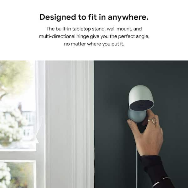  Google indoor Nest Security Cam 1080p (Wired) - 2nd Generation  - Snow : Electronics