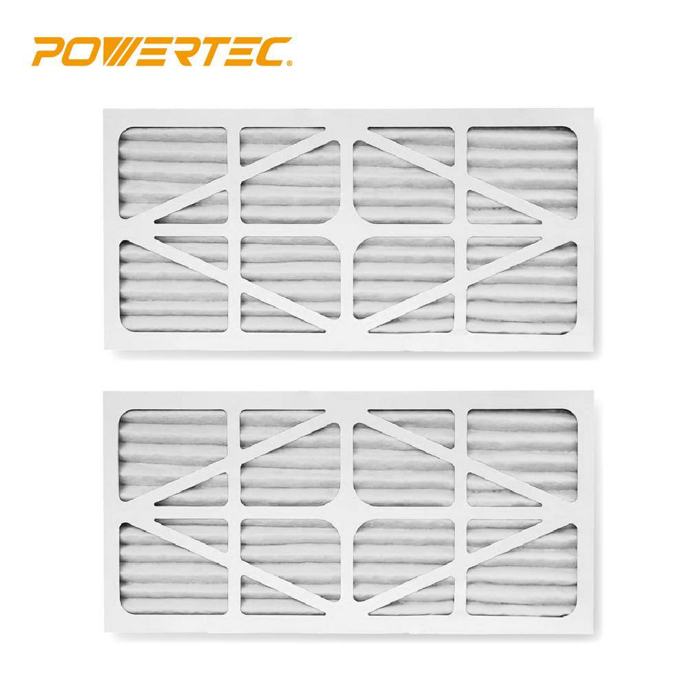 POWERTEC 5-Micron White Air Filtration Replacement Filters, 2-Pack