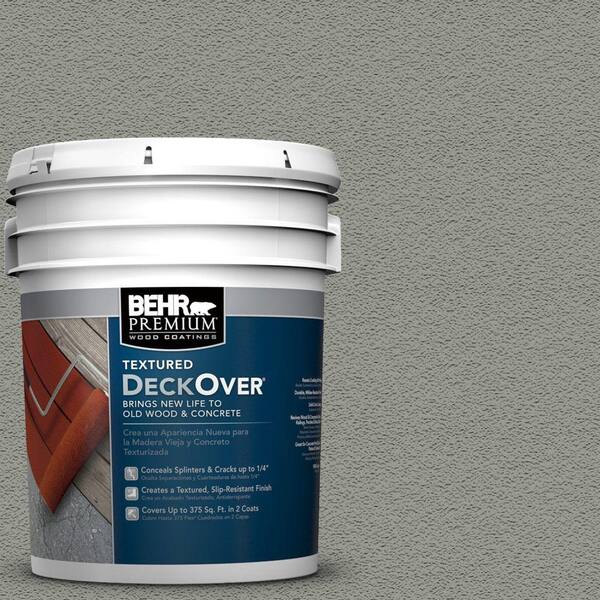 BEHR Premium Textured DeckOver 5 gal. #SC-143 Harbor Gray Textured Solid Color Exterior Wood and Concrete Coating