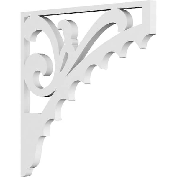 Ekena Millwork 5/8 in. W x 12 in. H x 12 in. D PVC Genova Bracket