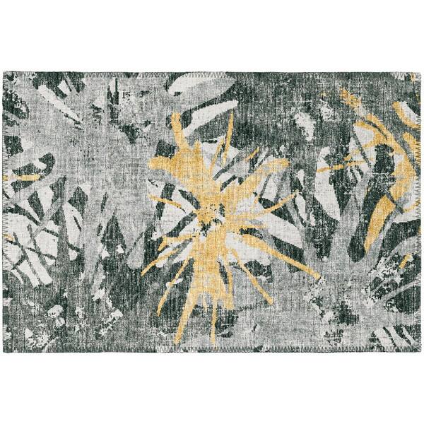 Addison Rugs Evolve Gold 1 ft. 8 in. x 2 ft. 6 in. Color Splash Accent Rug