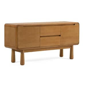 Cid Natural Brown Wood 17.7 in. Sideboard Cabinet