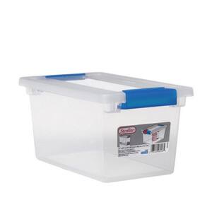 6 Qt. Medium Clip Box Clear Storage Bin Container with Lid