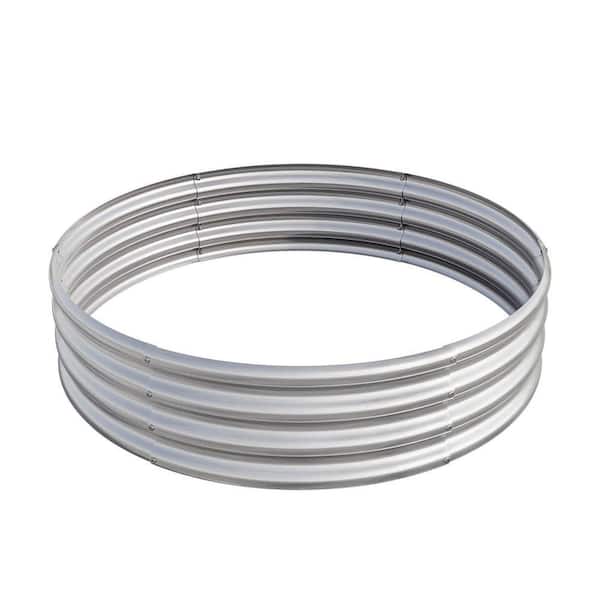 47 in. Metal Silver Raised Garden Bed Steel Planter Boxes for Herbs Vegetables Flowers 2Pcs