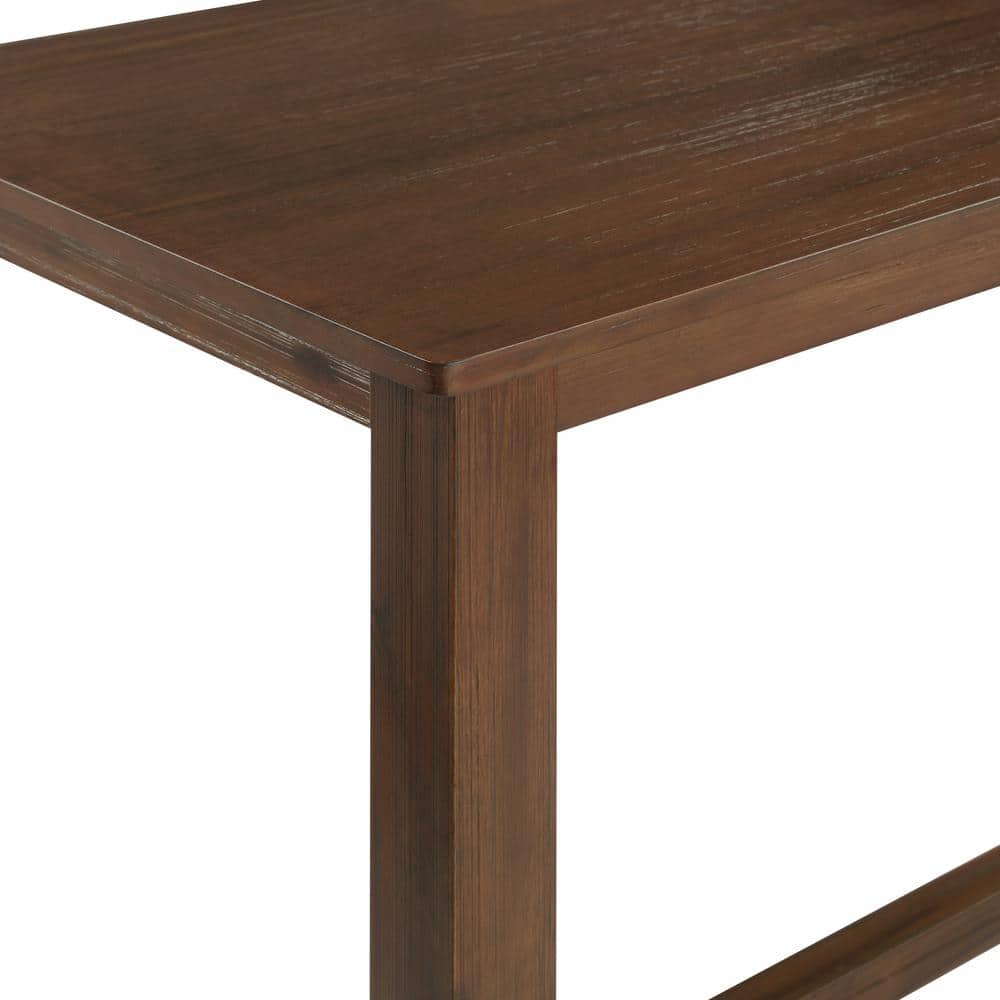 Rustic Reclaimed Wood Rectangular Counter Height Pub Table
