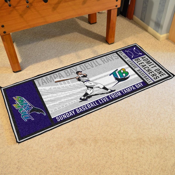 Fanmats Tampa Bay Devil Rays Baseball Mat - Retro Collection