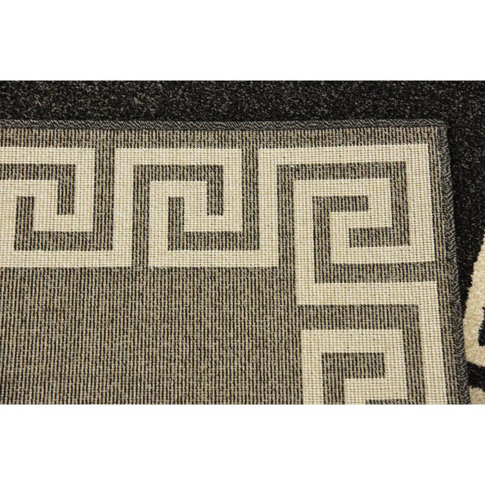 Athens Charcoal Black 3'3" x 5'3" Geometric Synthetic Area Rug