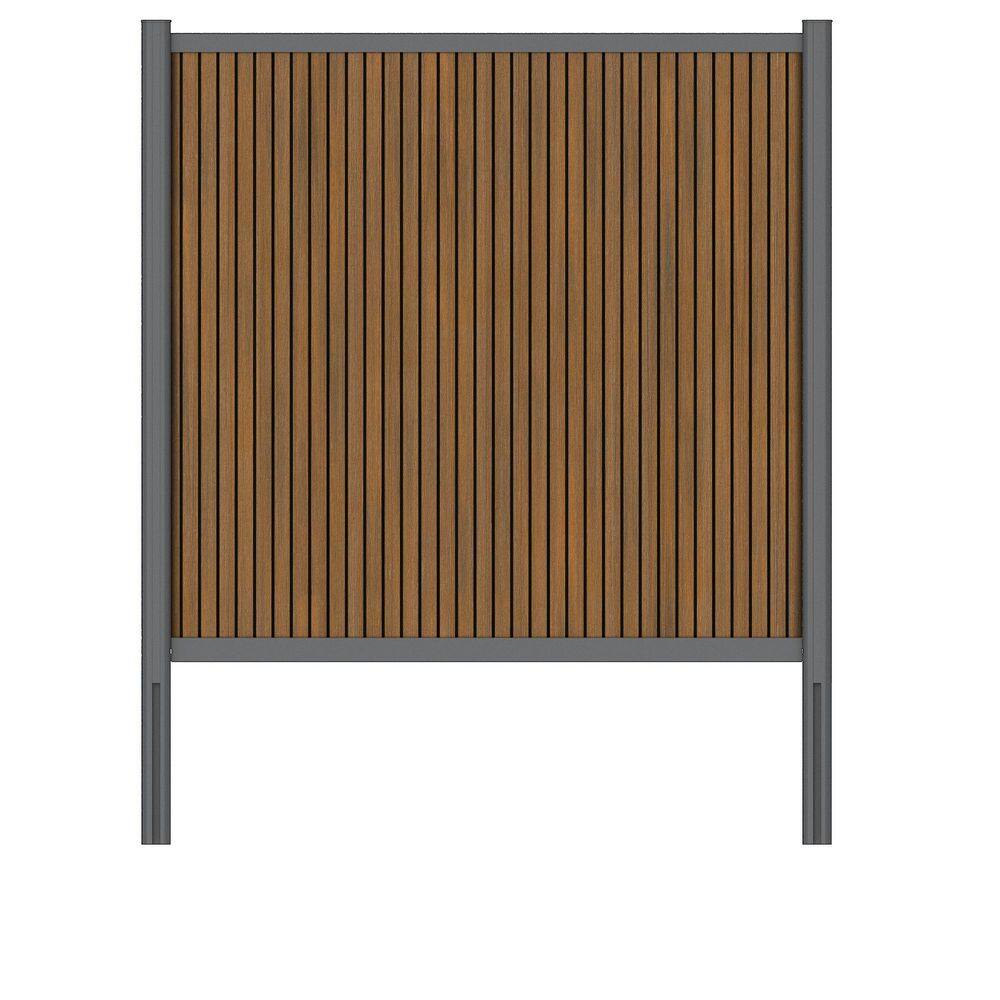 UltraEasy 6 ft. x 6 ft. Peruvian Teak Composite European Style Vertical Fence Panel Kit with Gray Frame price history on PriceWatchPro