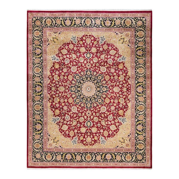 8 ft. x 10 ft. Purple Mogul Oriental Wool Indoor Area Rug