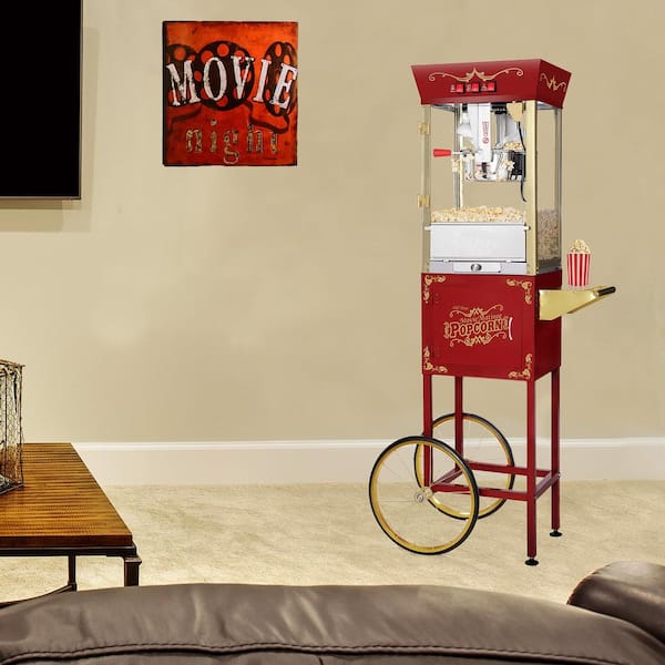 Red Matinee Movie 8 oz. Great Northern Popcorn Antique Popcorn Machine and Cart.