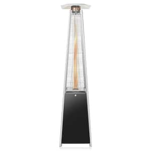 38,000 BTU Black Propane Outdoor Pyramid Patio Heater with Dancing Flames