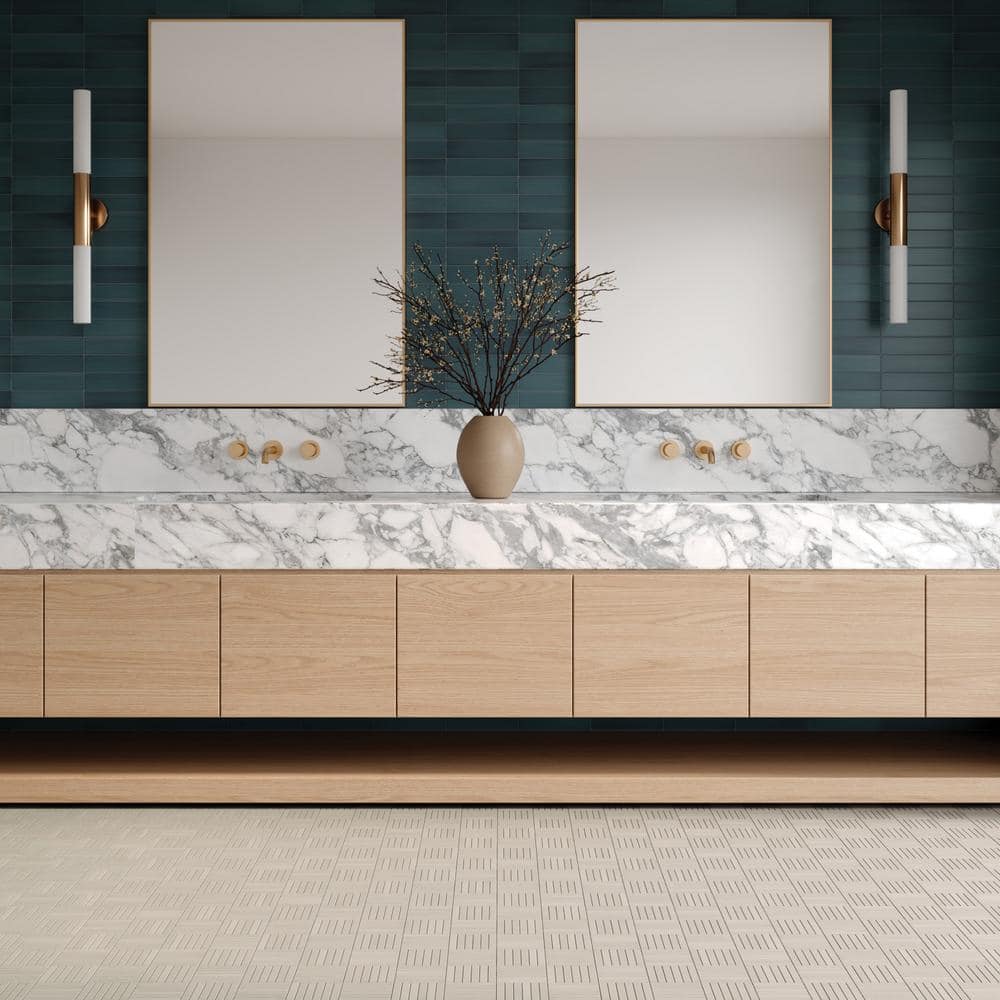 Makoto Arashi Blue Matte Ceramic Subway Wall Tile