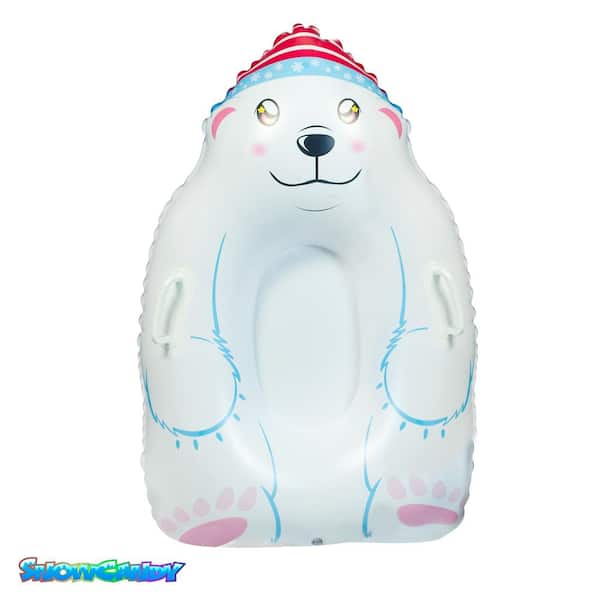 POOLCANDY SnowCandy Polar Bear Inflatable Snow Sled