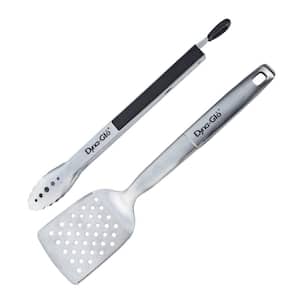 2-Piece Stainless Steel Grilling Tool Set with Spatula and Tongs