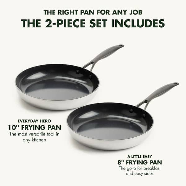 Tri-Ply Stainless Steel 12-Inch Frying Pan - Suitable for All