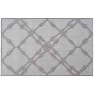 B1751 Grey 5 ft. x 8 ft. Hand Tufted Looped High and Low Wool Area Rug