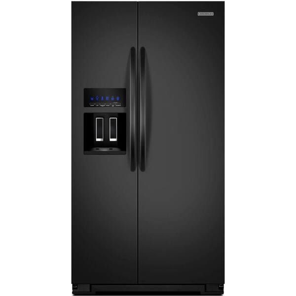 KitchenAid Architect Series II 23.9 cu. ft. Side by Side Refrigerator in Black, Counter Depth