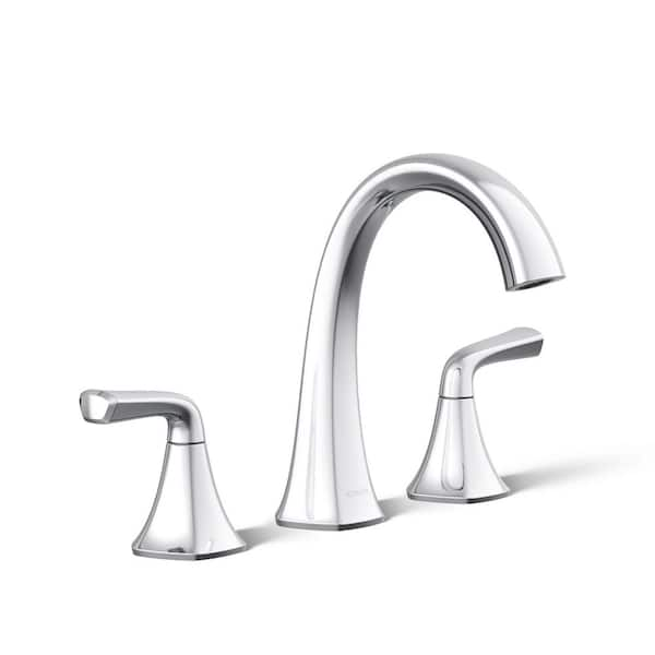 Sundae 8 in. Widespread Double Handles Bathroom Faucet in Polished Chrome