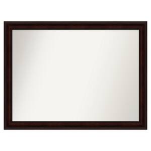 Coffee Bean Brown 49.25 in. x 37.25 in. Custom Non-Beveled Satin Recyled Polystyrene Framed Vanity Wall Mirror