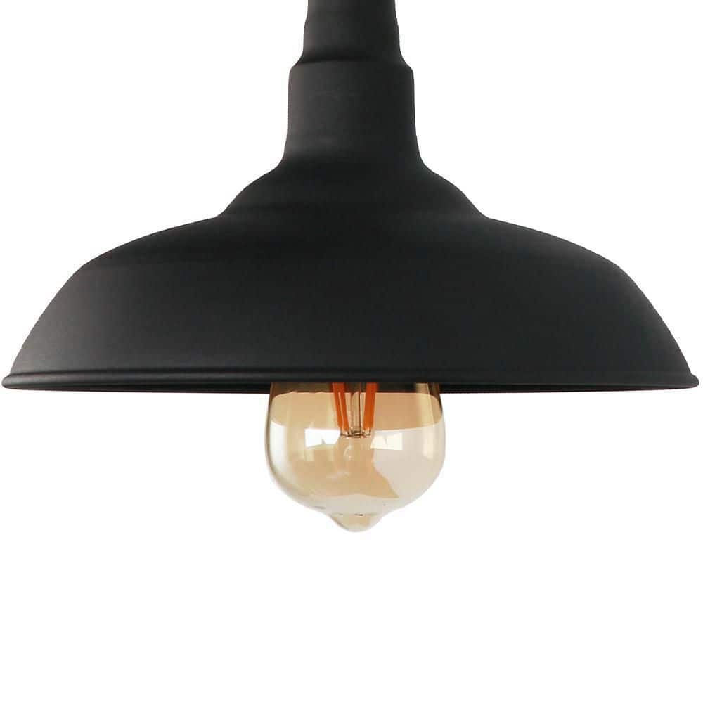 Black Dimmable Steel Wall Sconce with Direct Wired Electric
