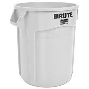 Brute 20 Gal. White Plastic Round Trash Can
