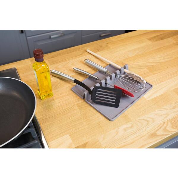 Tomorrow S Kitchen Gray Utensil Rest Utensil Holders Xl 46713606 Usa The Home Depot