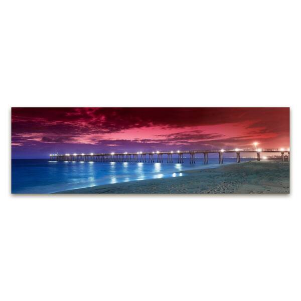 Hermosa Beach Pier by Colossal Images Canvas Wall Art 12 in. x 36 in ...