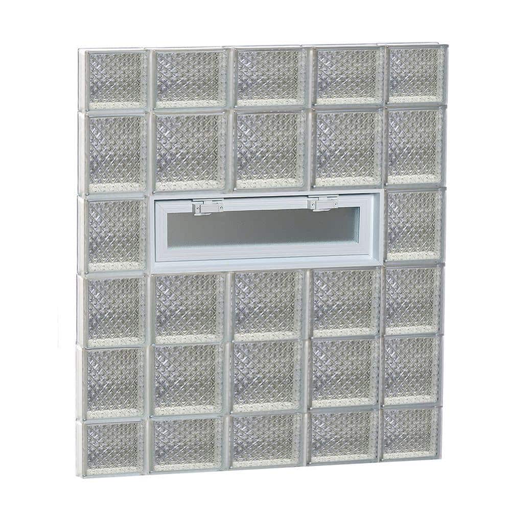 34.75 in. x 42.5 in. x 3.125 in. Frameless Diamond Pattern Vented Glass Block Window price history on PriceWatchPro