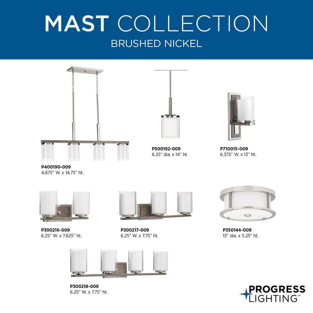 Brushed Nickel 13" Wall Sconce with Double-Glass Diffuser