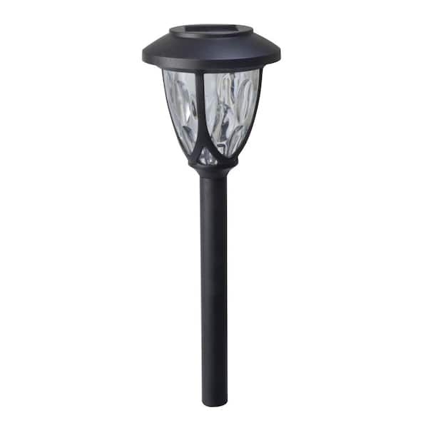 Moonrays Meredith-Style Solar Powered 1.2-Lumen Black Outdoor Integrated LED Landscape Path Light (4-Pack)
