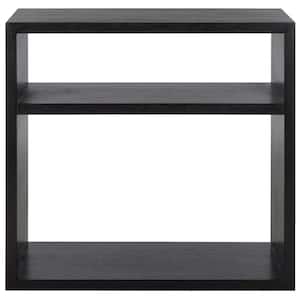 Munson 15 in. Black Rectangle Wood Console Table with Shelf