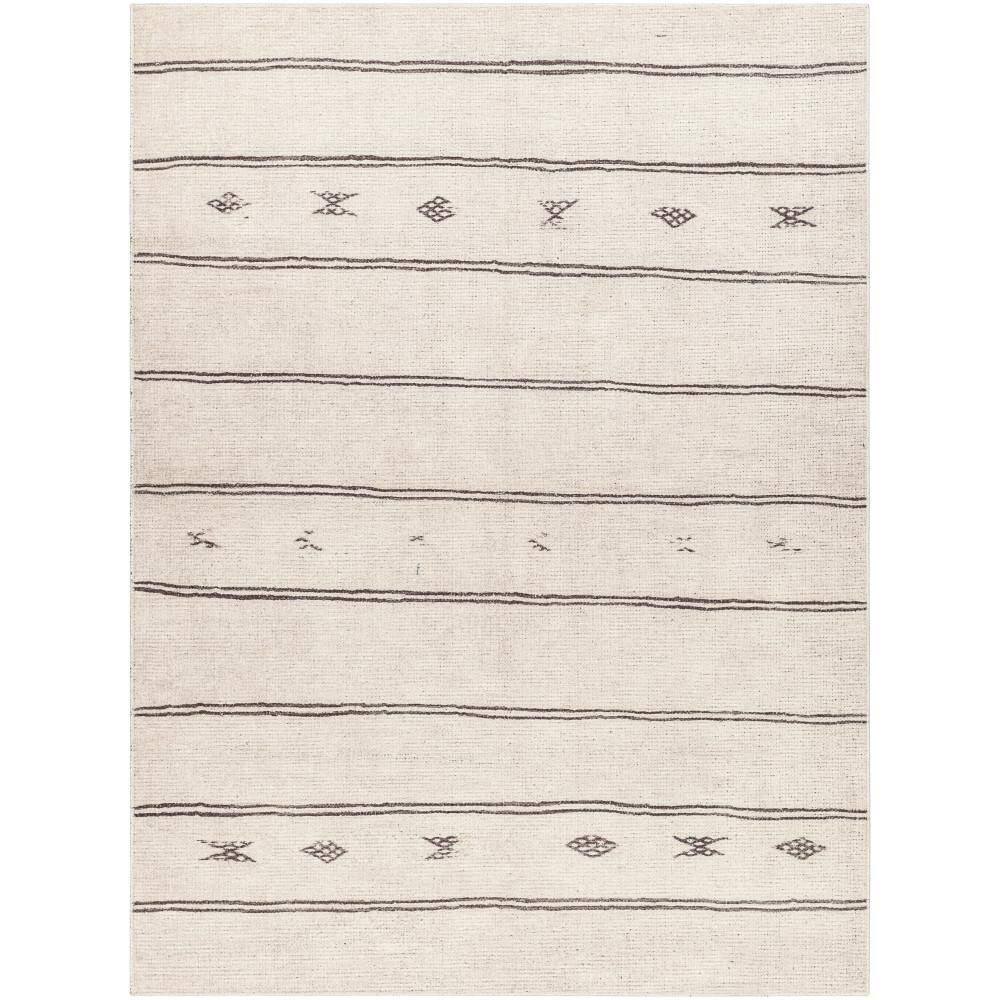Becki Owens Vintage-Inspired Stripe Gray Synthetic Rug, 3'11" x 5'7"