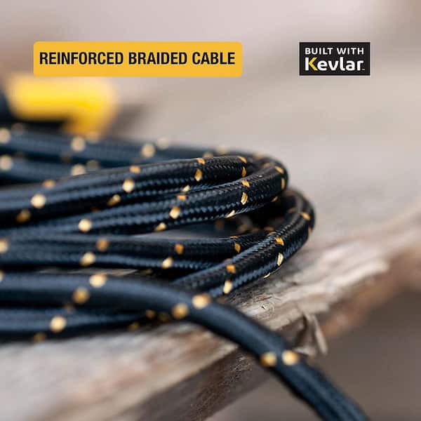 DEWALT 4 ft. Reinforced Braided Cable for Lightning 131 1359 DW2 - The Home  Depot