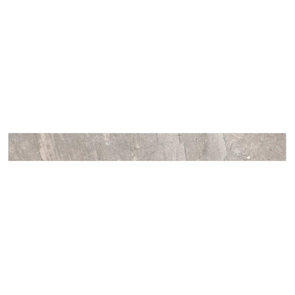 Sereno Mountain Beige 3.54 in. x 23.62 in. Matte Porcelain Bullnose Trim Tile (0.57 sq. ft./each)