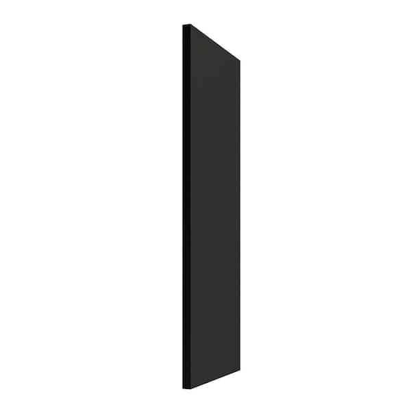 Miami HDPE(High Density Polethylene) 0.63 in. X 30 in. X 30 in Outdoor End Panel in Pitch Black Matte