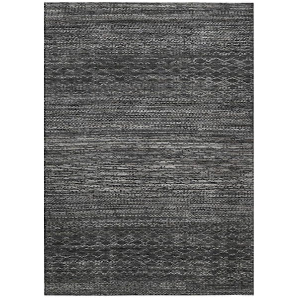 Chantille Machine Washable Indoor/Outdoor Abstract ACN2150 Charcoal 2 ft. 6 in. x 3 ft. 10 in. Area Rug