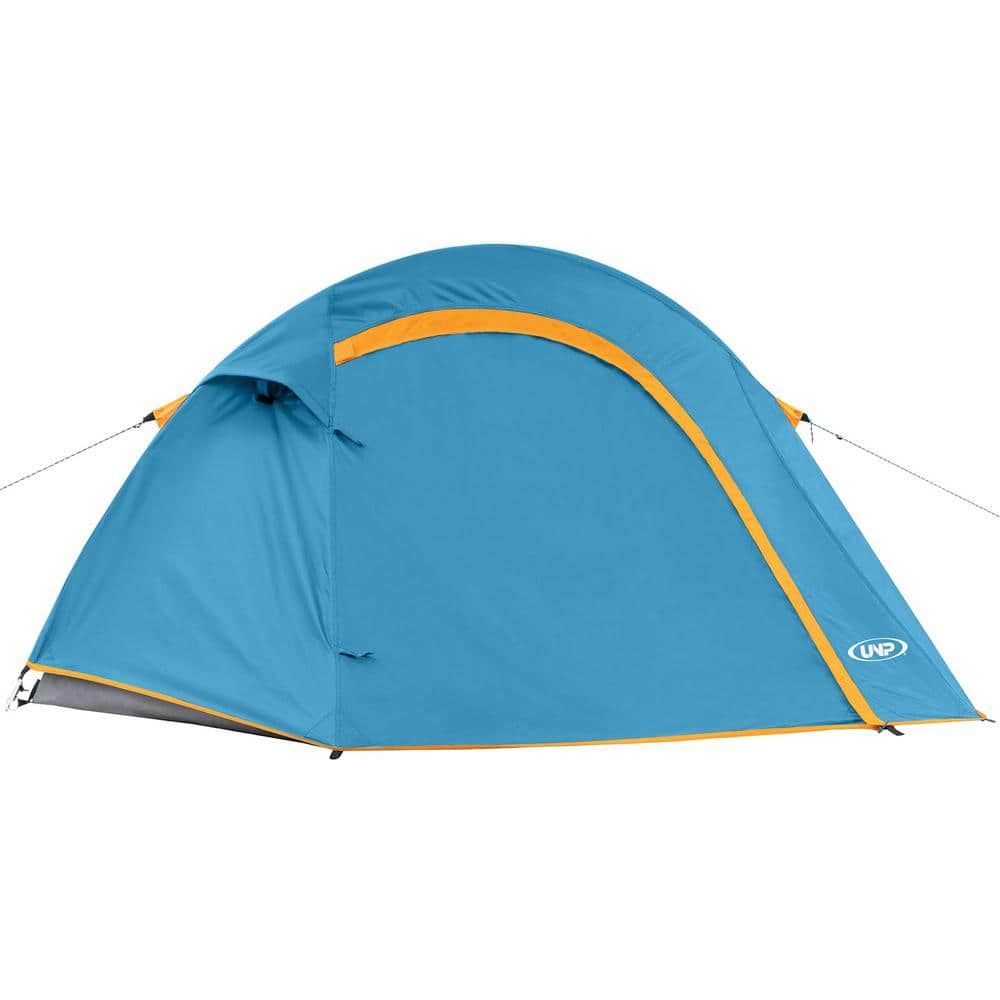 7.5 ft. x 5 ft. Ocean Blue Nylon Camping Tent 1-2 Person, Portable Small Ba