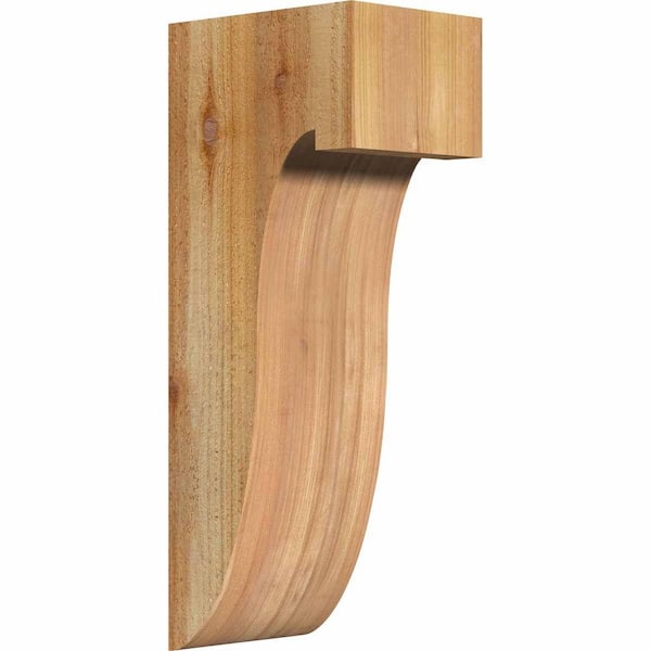 Ekena Millwork 6 in. x 8 in. x 20 in. Western Red Cedar Del Monte Rough Sawn Corbel