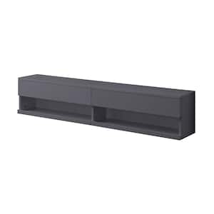 Ximena Gray TV Stand Drawer Fits TV's up to 70 with Touch LED Light