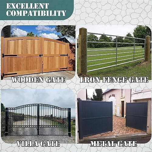 Heavy Duty Gate Wheels (2 Pack) | 4-Inch Spring-Loaded Sliding Gate Casters | 250 Lb Load Capacity | For Wooden & Metal Gates - View #2