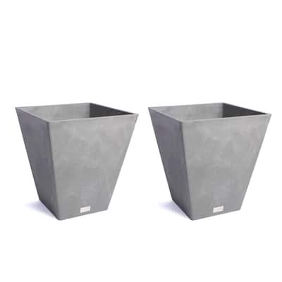 Gray Plastic Planters Garden Center The Home Depot