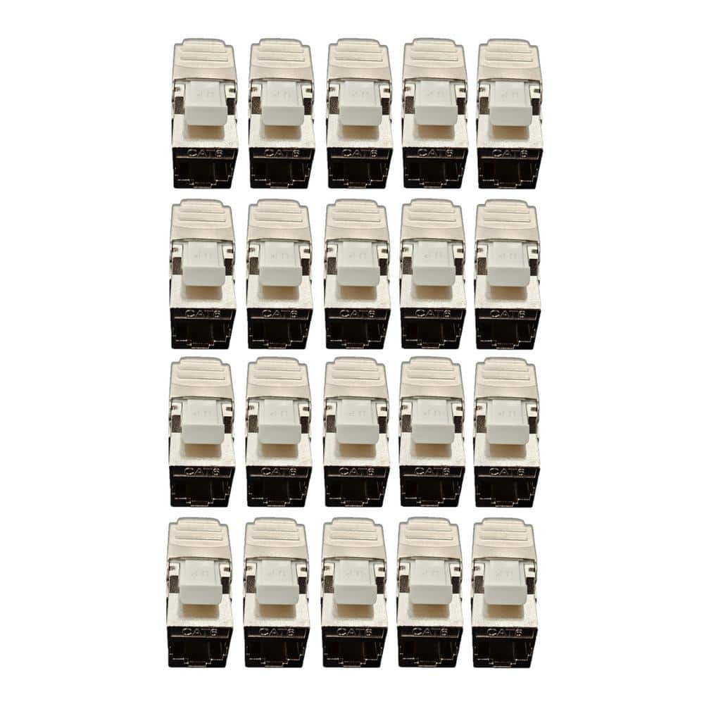 CAT6 Shielded Keystone Jack Tool-Less Silver 20-Pack price history on PriceWatchPro