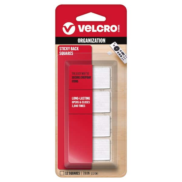 VELCRO 7/8 in. Sticky Back Squares (12-Pack)