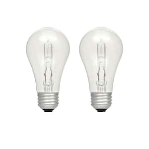 40-Watt Equivalent A19 Dimmable Clear Eco-Incandescent Light Bulb Soft White (2-Pack)