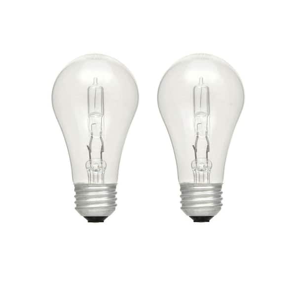 Unbranded 40-Watt Equivalent A19 Dimmable Clear Eco-Incandescent Light Bulb Soft White (2-Pack)