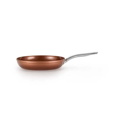 10.25 in. Ceramic Frying Pan in Copper