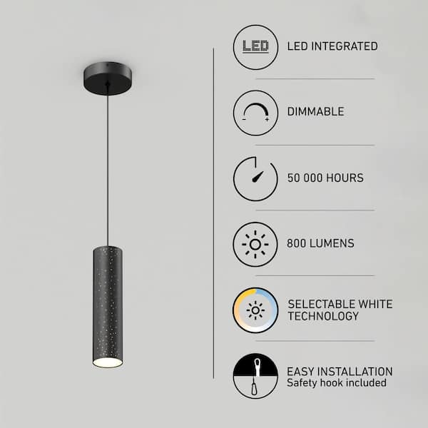 Artika Cosmic 13.5-Watt 1 Light Black Modern 3 CCT