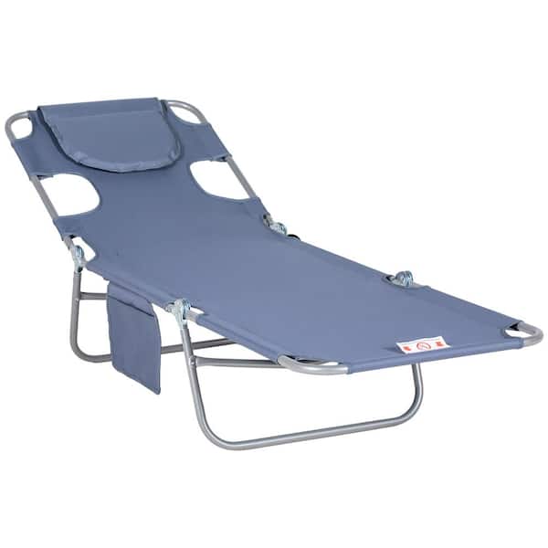 ITOPFOX Beach Teal Aluminum Folding Beach Chair HDPH033OT007